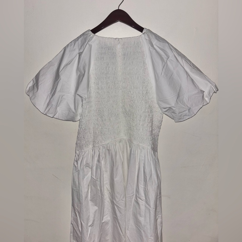 NWT J. Crew Meadow dress in cotton poplin White XL Flowy Boho Cottagecore Preppy - Picture 8 of 12